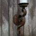 Rusty Metal Candle Sconce Primative Shabby Chic