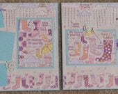 Splish Splash Girl 12 x 12" Premade Scrapbook Pages