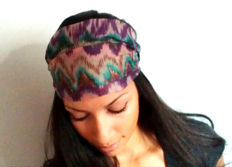 Chevron Chiffon Zigzag Headband