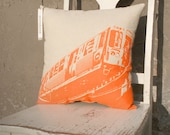 Chicago Orange Line Pillow