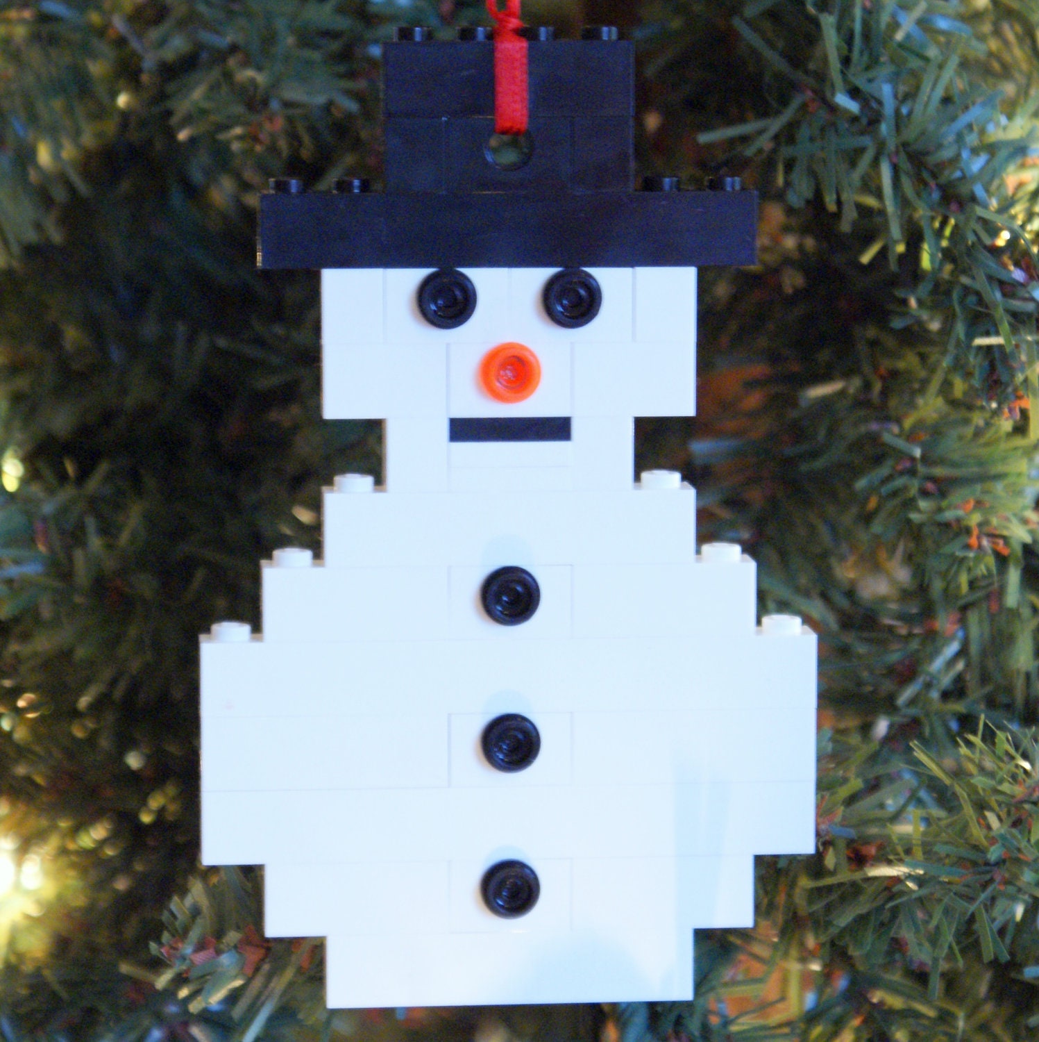 LEGO Build-it Kit Snowman Christmas Ornament - ornaments4charity