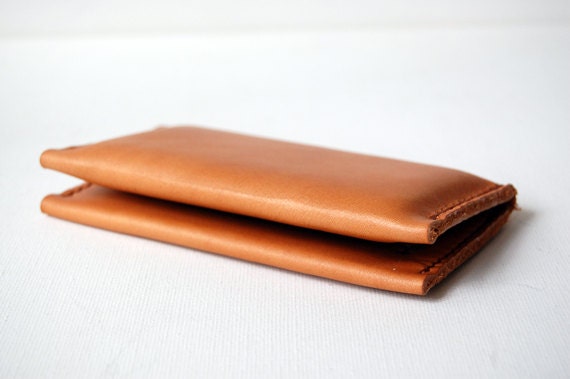Handmade Tan Leather iPhone 4 & 5 Wallet