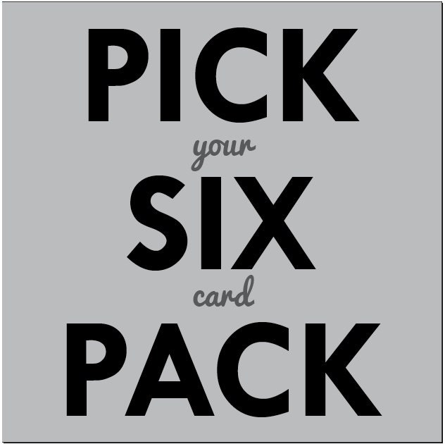 SET OF 6 letterpress CARDS