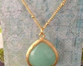 Stone Drop Necklace great for bridesmaids