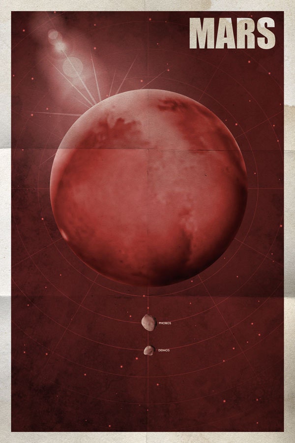 16x24 Planet Mars