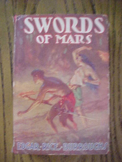 1936 2nd Edition Edgar Rice Burroughs Swords of Mars vintage sci fi novel with DJ
