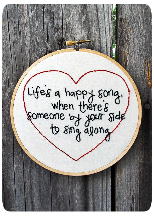 The Muppets- 'Lifes A Happy Song' Embroidery Hanging Hoop