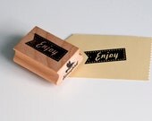 Enjoy tag rubber stamp
