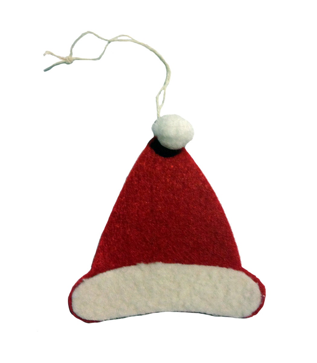Felt Santa Hat Gift Tags -- 10 tag pack