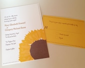 SAMPLE - Sunflower Wedding Invitation - Summer Wedding Invite - Custom Wedding Invitation - Customized Wedding Suite