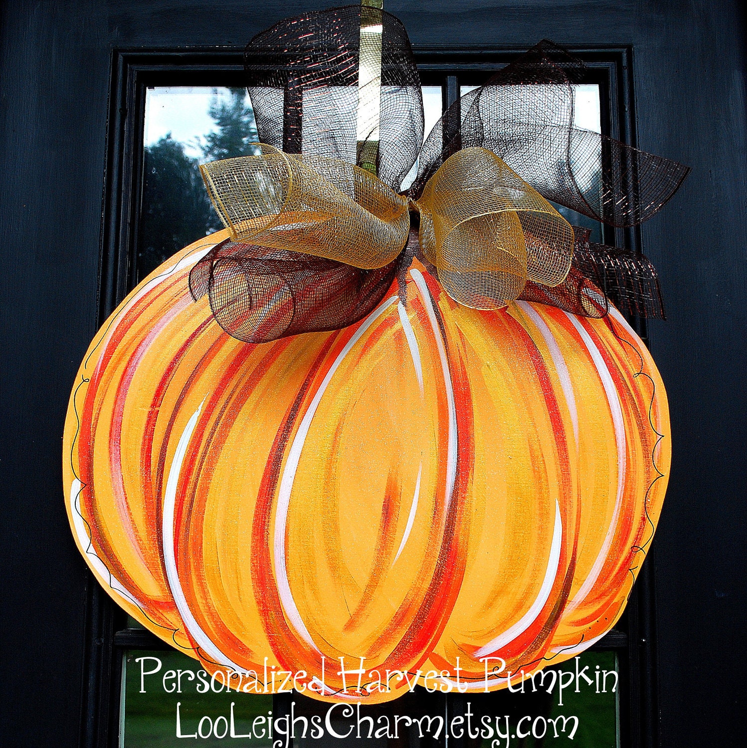 Door Hanger: Fall Pumpkin, Fall Home Decor, Pumpkin Door Decoration, Thanksgiving Decor