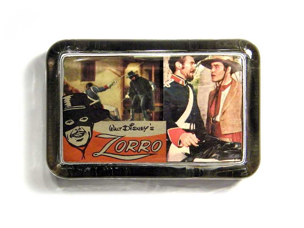 Zorro Walt Disney 3D Collage Glass Paperweight