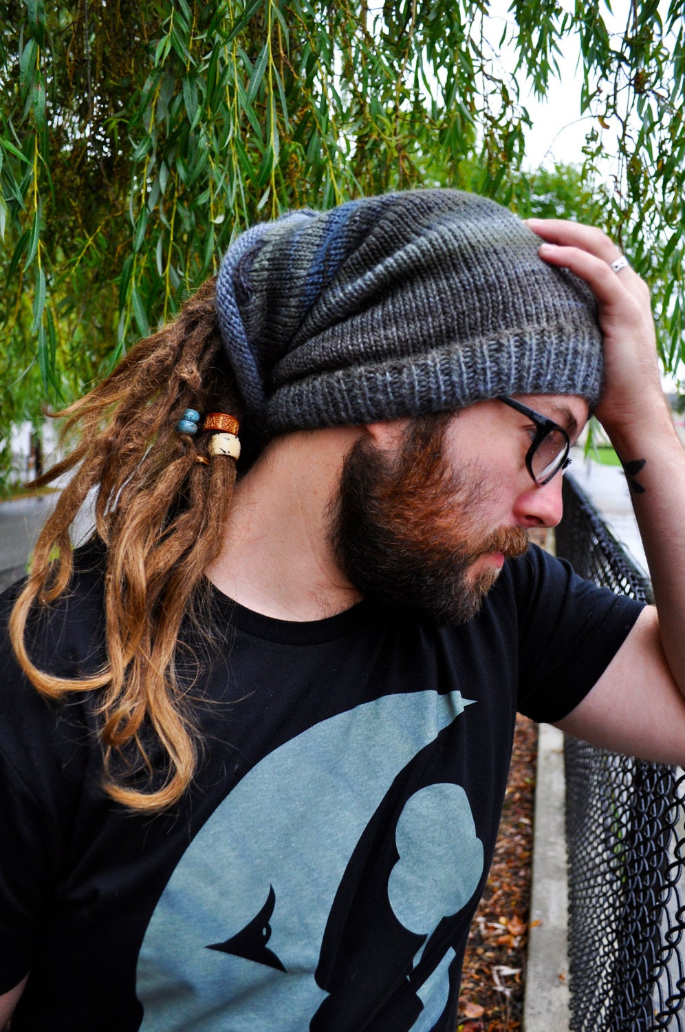 Weeping Willow Shape-Shifter: Dread Hat Beanie Scarf