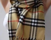 UNISEX Gorgeous Scarf   Elegant and Classy .... Mustard  plaid