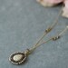Delicate tear drop wire wrapped necklace