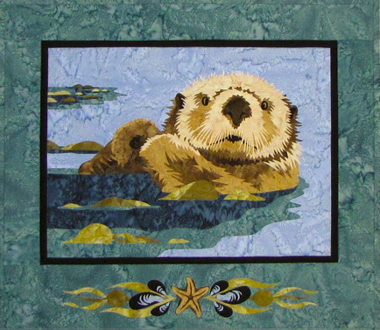Sea Otter Quilt Pattern Wildlife Designs by UndercoverQuilts