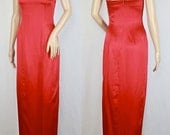 GORGEOUS Vintage Red Dress Gown - Excellent Condition