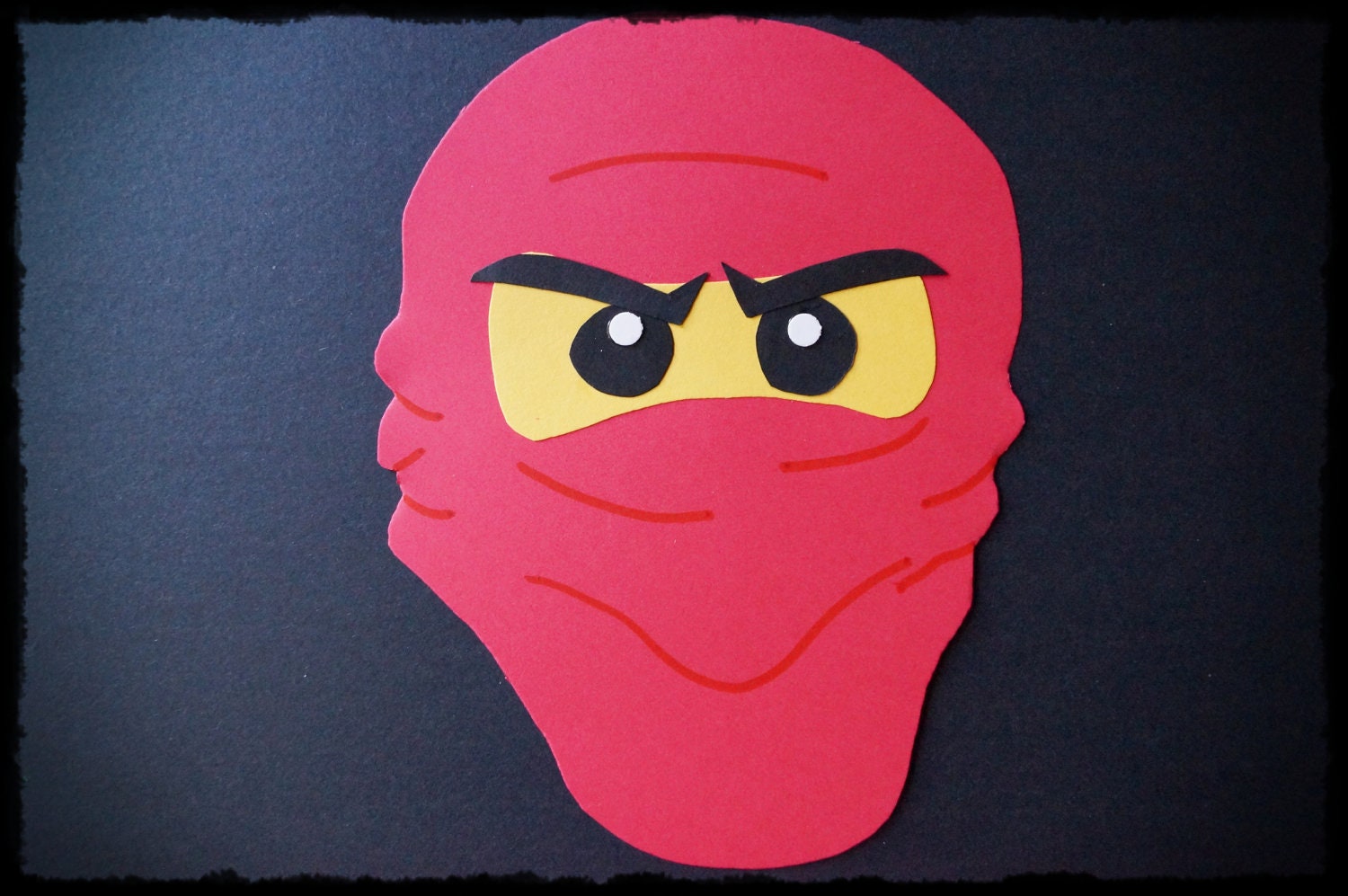 Lego Ninjago RED Ninja Paper Head Party / Home Decor