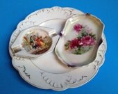 Lot of vintage porcelain - vintage German saucer, Made in Germany ashtray, vintage pin dish