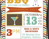 BBQ Party Invitation/Invite.  Birthday, Baby Shower, Fall Party  Picnic, Housewarming, Good Bye Party, Family Reunion