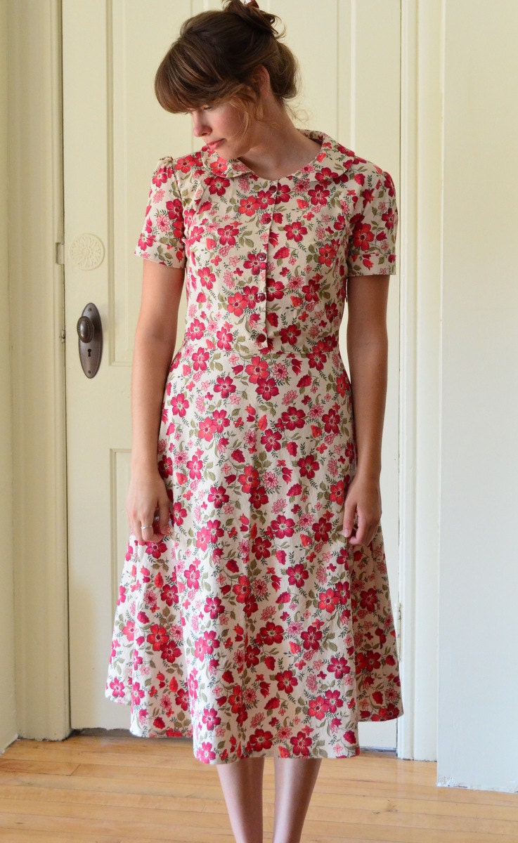 Peter Pan Collar Retro Dress size 6 small s