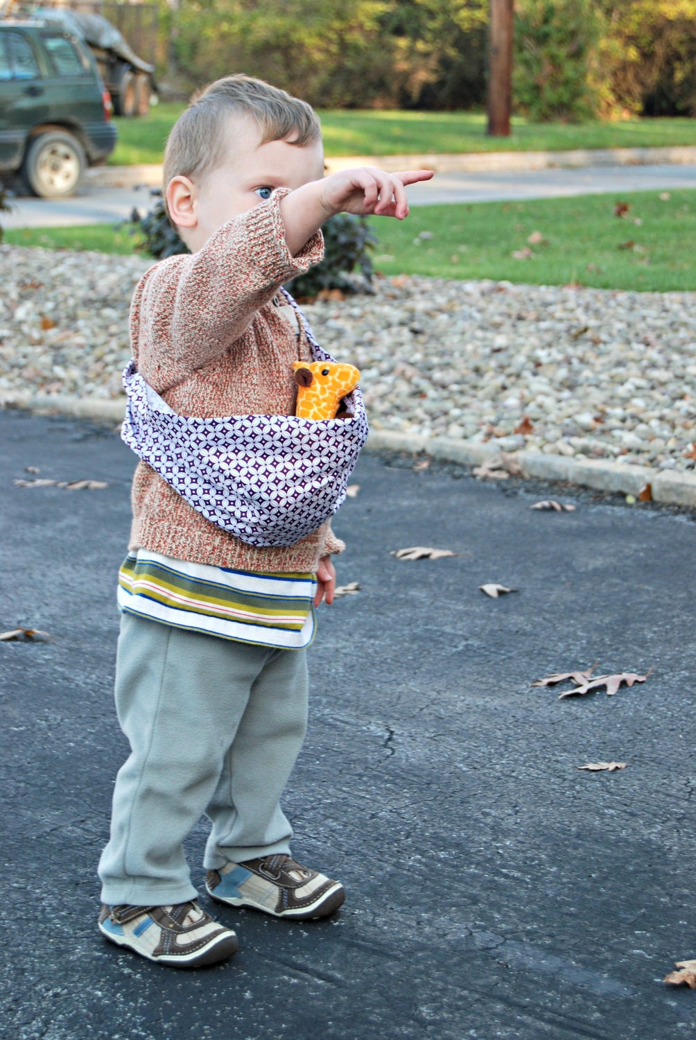 Child size wrap sling for toys and dolls