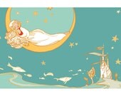 Sweet Bride 4: Come Live by the Great Moon... SMALL 8.5x11 Fine Art Print