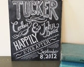 Custom Wedding Chalkboard Sign - Chalkboard Art - Gift for Newlyweds - Personalized Wedding Gift - Chalkboard Decor