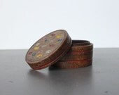 Petite Wooden Trinket Box - Folk, Primitive, Rustic