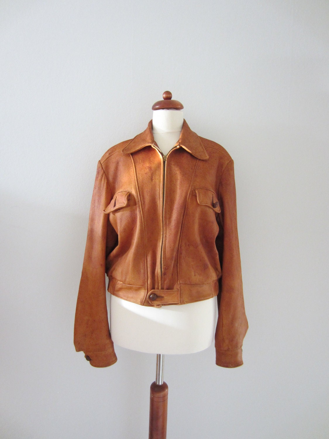 40s Deerskin Leather Jacket Women ML Men by YearsSinceYesterday