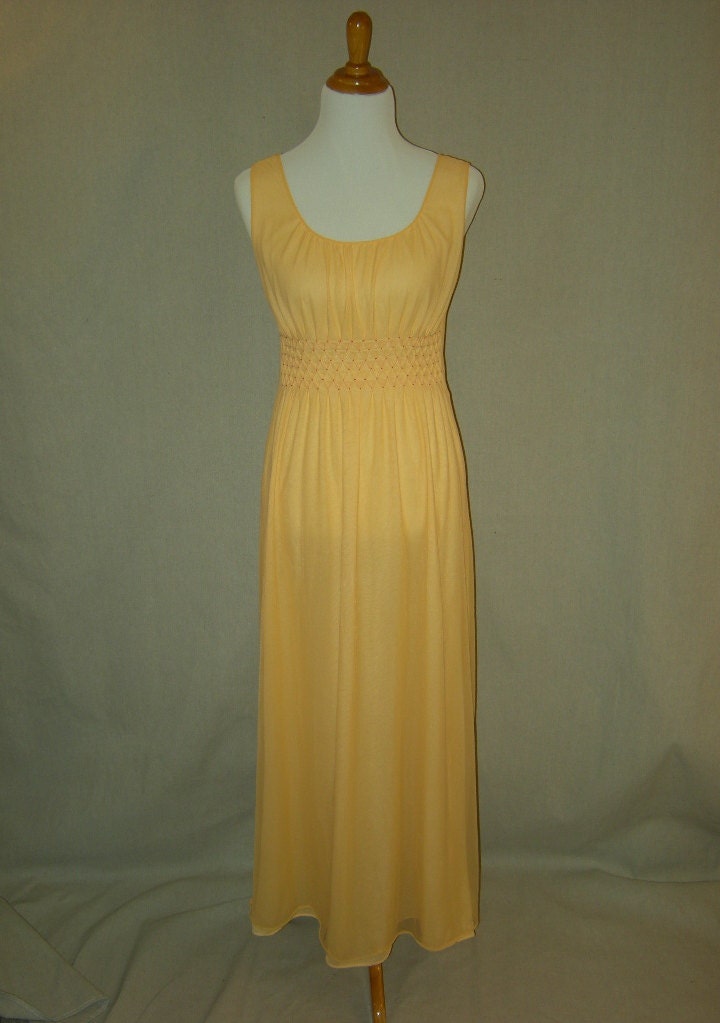 Vintage 1970s Eppie Orange Sherbert Nightgown