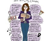 Liz Lemon Print - Hand-Illustrated