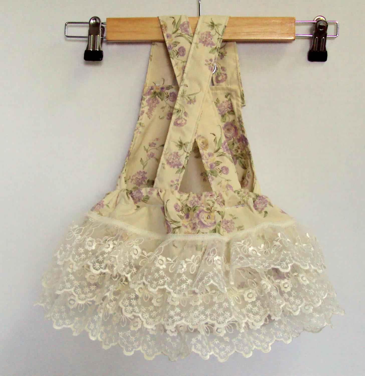 Antique Rose and Lace  Romper/Playsuit - Romper - lace - white - jumper - girl - baby - costume - vintage inspired
