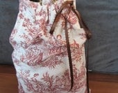 Reusable Gift Wrap (fits wine bottle) with Drawstring Ribbon