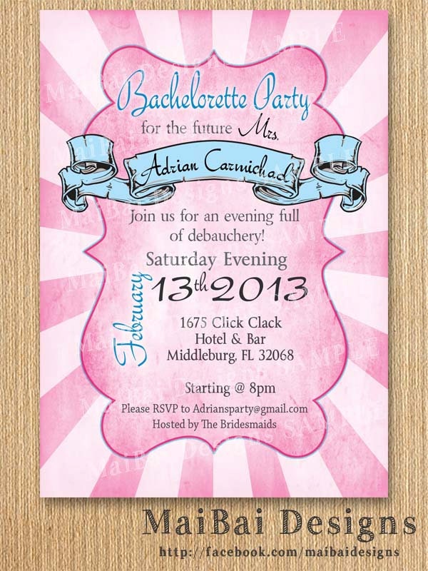 Future Mrs. Bachelorette Party Invitation Printable DIY