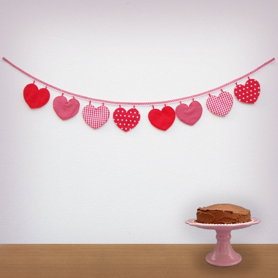 Handmade 'HEART' Fabric Garland Il_570xn