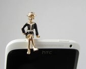 1 Pc - iphone Plug/Cell phone Plug/Dust Cap/Dust Plug/Dust Proof Earphone Cap Plug/iphone Pluggy/Plugy/Cellphone Accessories- Woman Sitting