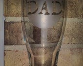 Personalized Etched Pilsner Glass, Beer Glass, Groomsmen Gift, Fathers Day Gift