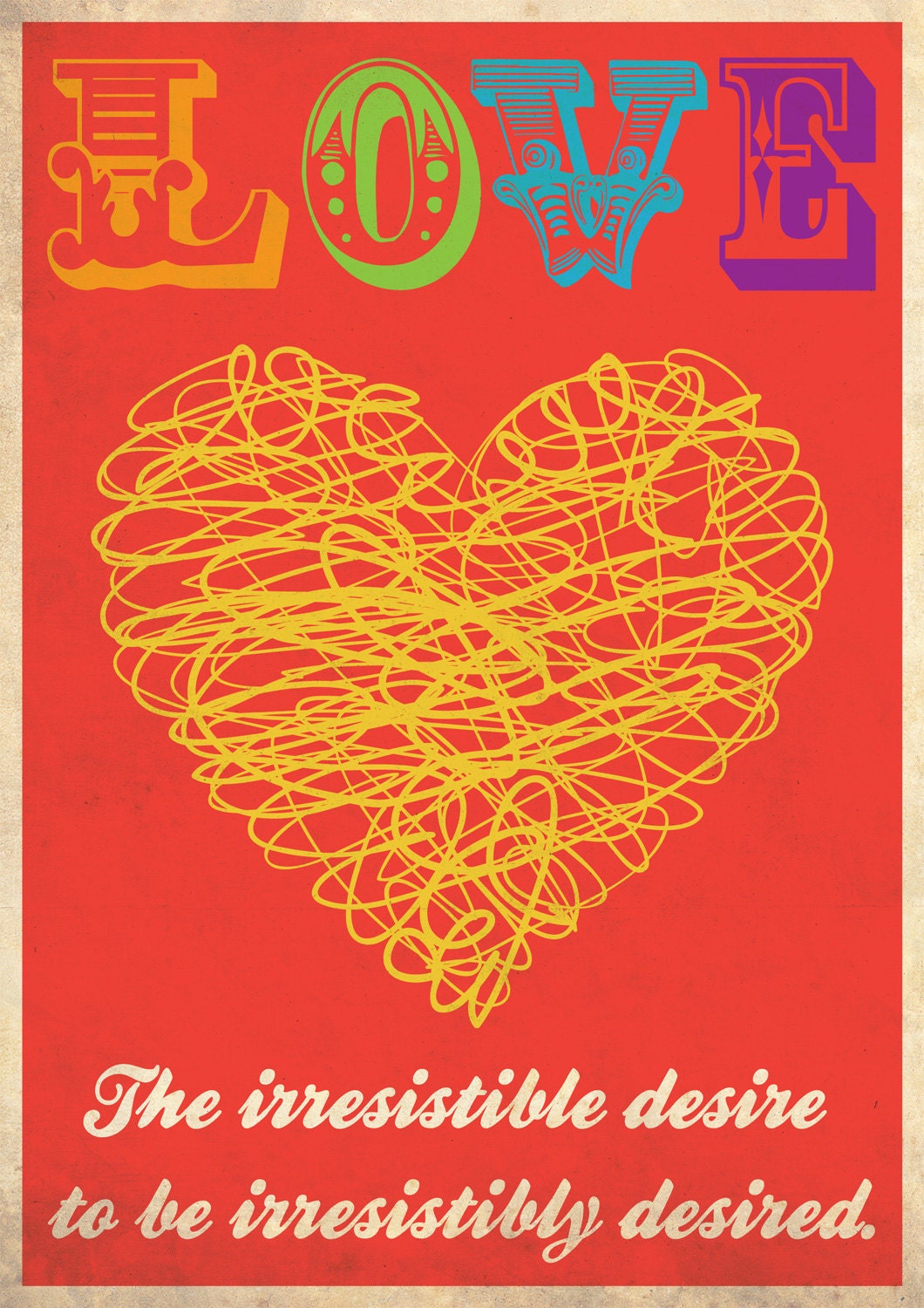 Love Poster - Love Quote Poster Print - A2 Print