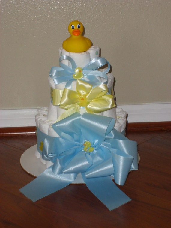 Rubber Ducky Diaper Cake By Lildiapercakes On Etsy
