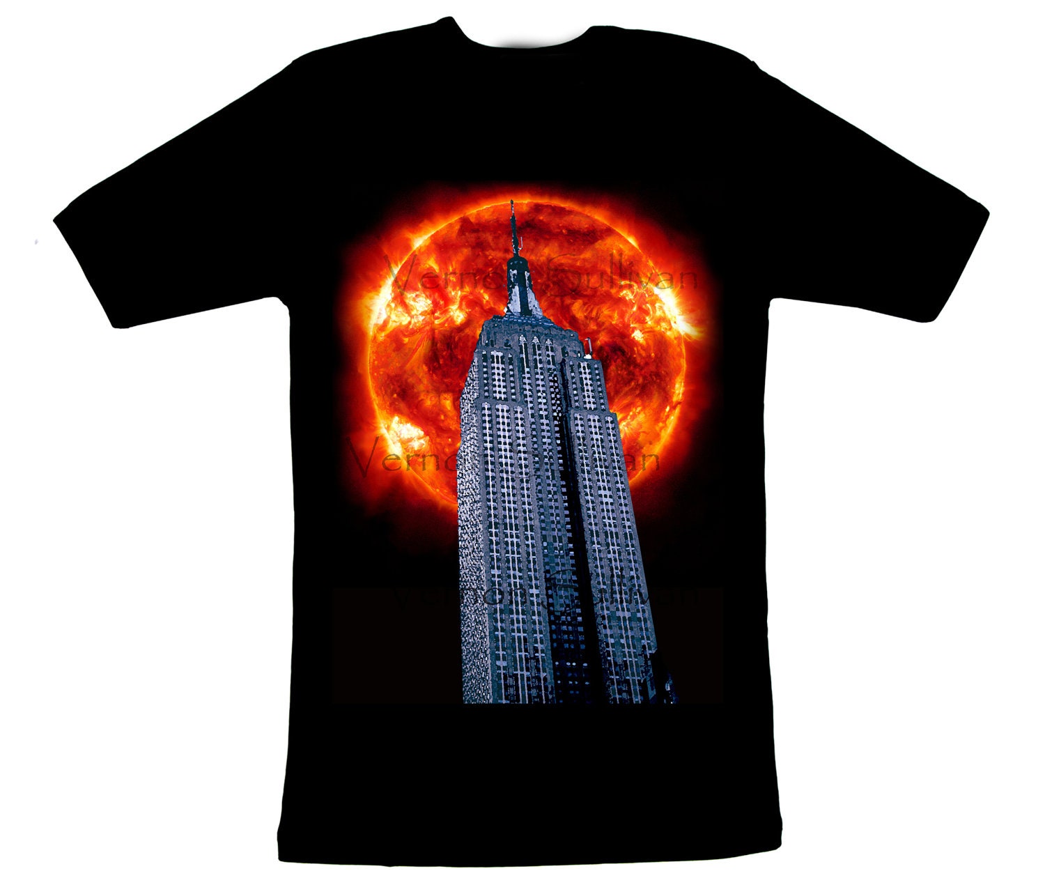 30% OFF SALE custom T shirt tshirt mens womens unisex empire state cool indie psychedelic colorful graphic comic book Vernon Sullivan