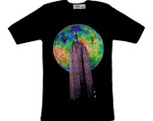 30% OFF SALE custom T shirt tshirt mens womens unisex empire state cool indie psychedelic colorful  comic book Vernon Sullivan