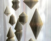 Book Art: Hanging Ornament - folded Book