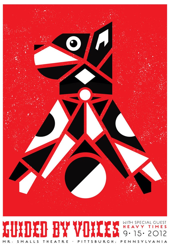 Screenprint Poster - Guided By Voices Pittsburgh - Rock Poster hand silkscreen printed gig poster ALMOST sold out