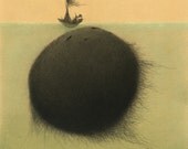 A Less Expected Phenomenon-fine art giclee print reproduction of an original charcoal, pastel and ink illustration