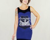 Star Wars Dress - Upcycled Reconstructed Black and Navy Tshirt - Made to Order