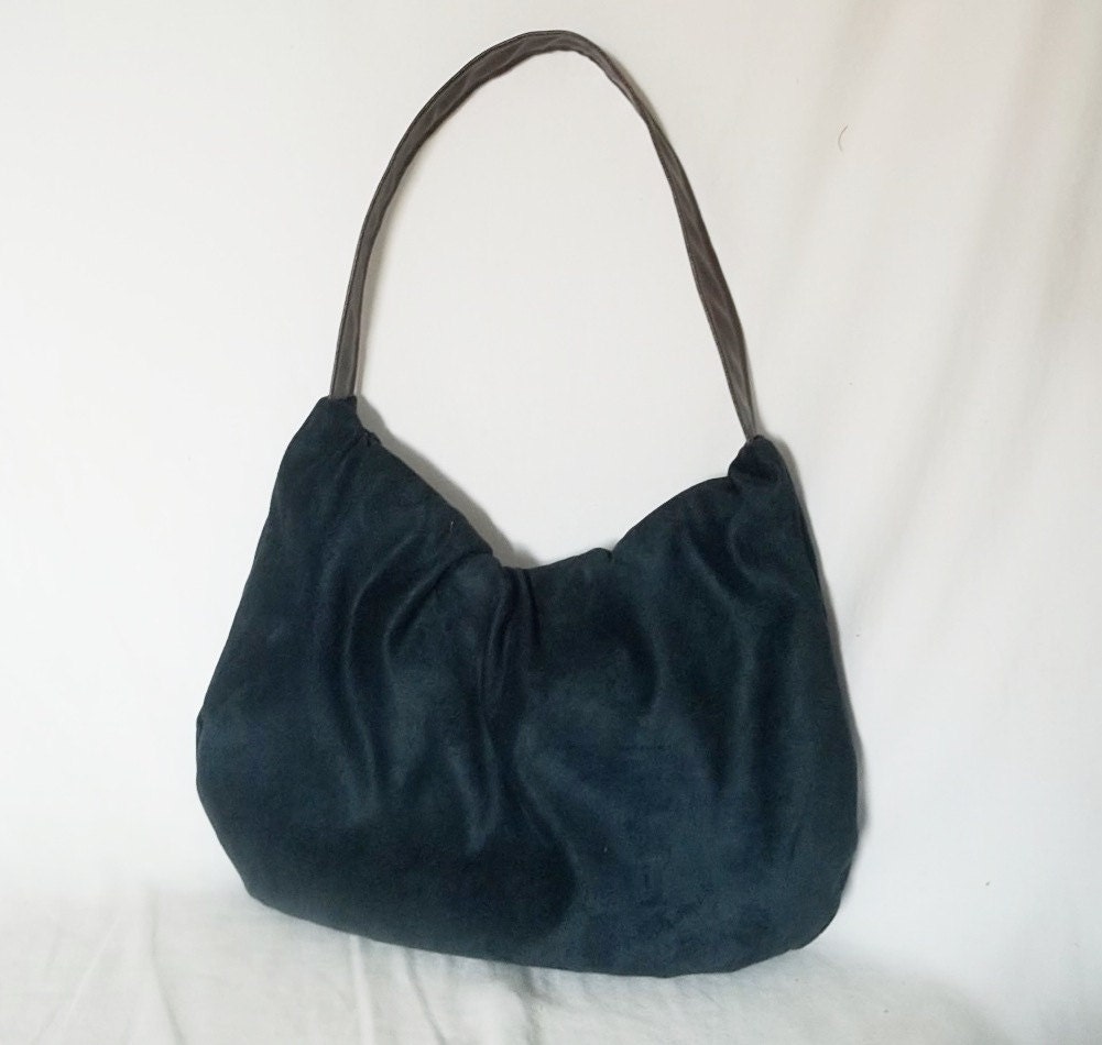 Navy Handbag - Monoceros Blue Vegan Suede Hobo bag - Zippered Closure ... Navy Handbag - Monoceros Blue Vegan Suede Hobo bag - Zippered Closure ...