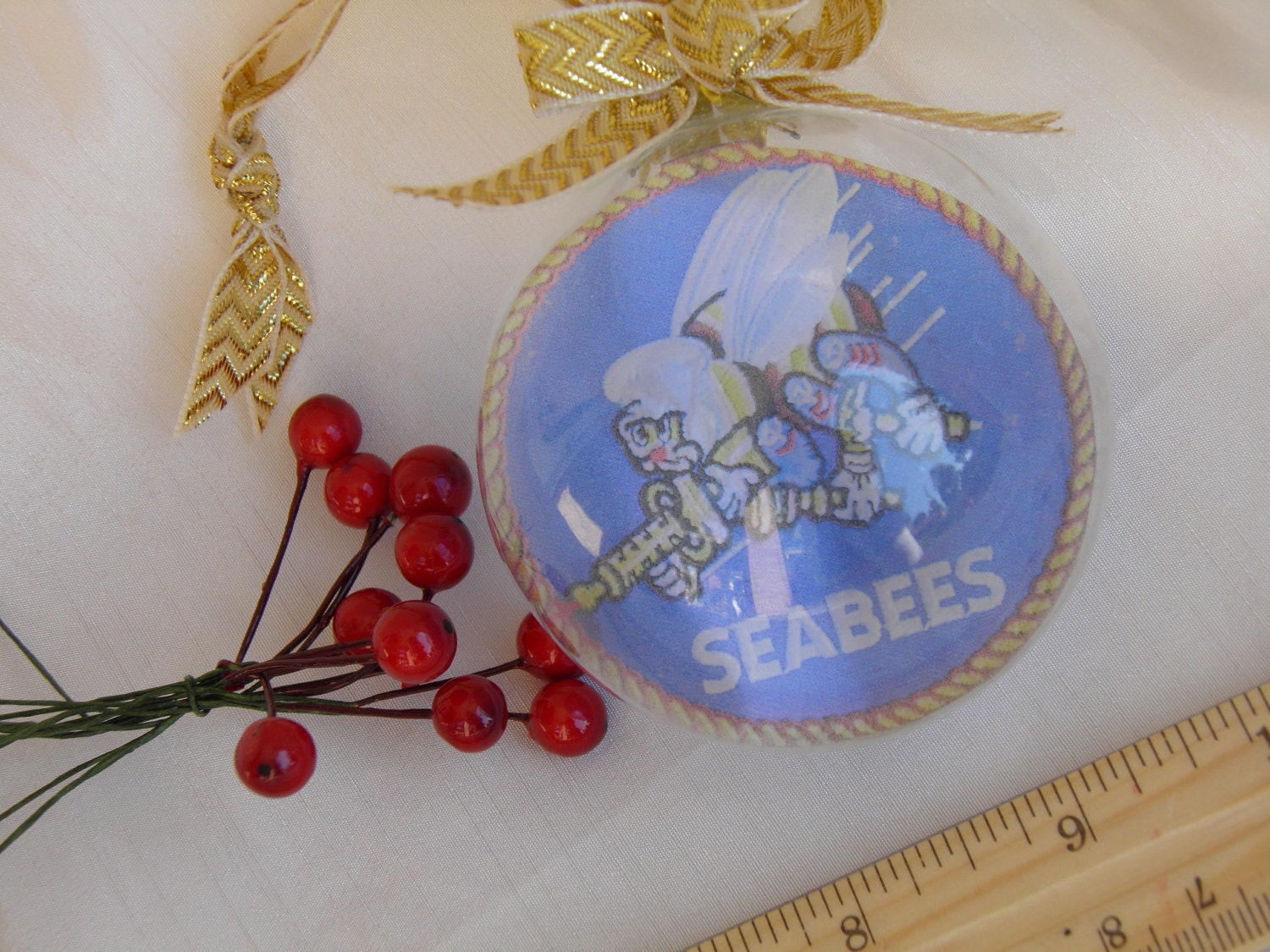 Navy Seabee Ornament           We Build, We Fight