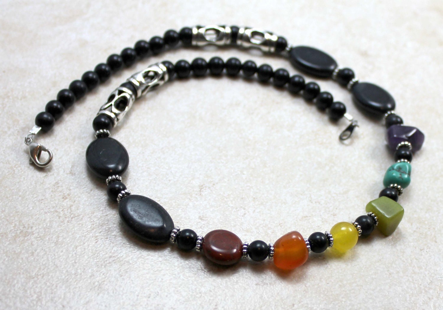 Rainbow Gemstone Necklace - Show Your Pride