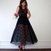 Black Lace Skirt Sheer Gypsy Goth Prairie